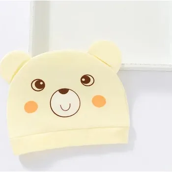 Pokrývka hlavy Dětská čepice se zvířátkem a oušky, pro novorozence - žlutá 8