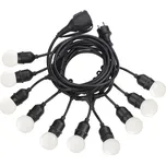 Venkovní závěsný světelný řetěz Ideal Lux Fiesta SP10 Nero 246796 E27 10x15W IP44 6,5m černý