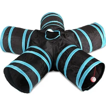 Hračka pro kočku Tunel pro kočky s míčkem | skládací prolézačka pro kočky - 12