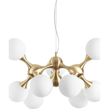 Závěsné svítidlo Ideal Lux Nodi SP9 Ottone Satinato 241036 E14 9x40W IP20 80cm mosazné