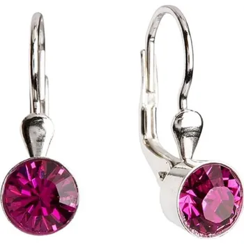 Náušnice Evolution Group náušnice Swarovski elements 31112.3 fuchsia