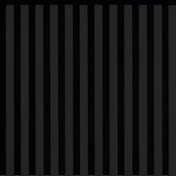 Stavební materiál Dekorační panely černý mat 3D lamely na filcovém podkladu