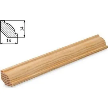 Stropní lišta NOVÁK Vzorek - stropní lišta 14x14F borovice surová V-bo1414F