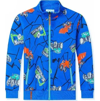 Chlapecká mikina KUGO ZATEPLENÁ MIKINA TRAKTOR Barva: Světle modrá, Velikost: 98