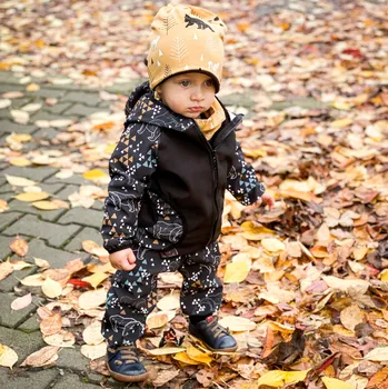 Dívčí kalhoty Yháček Softshellové kalhoty s beránkem Yháček, Origami medvěd Velikost: 92