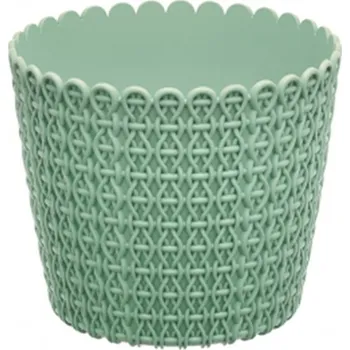 Květináč NITLY háčkovaný ŠALVĚJ 22,3 cm