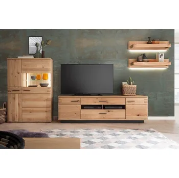 Obývací stěna Nábytek do obývacího pokoje SALVADOR III dub sukatý bělený