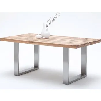 Jídelní stůl Jídelní stůl CASTELLO dub divoký přírodní/leštěná ocel Velikost stolu 200x100