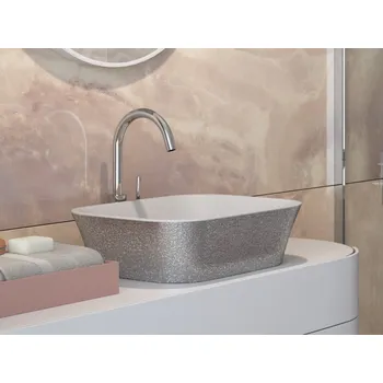 Umyvadlo Hopa Assos Glam Umyvadlo na desku 52x41 cm, stříbrná, KEASSNDGLAM02