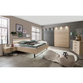 Ložnicová sestava Moderní ložnice Brüssel dub stein/tmavá břidlice 1