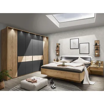 Ložnicová sestava Ložnicová sestava CADIZ dub bianco/grafit