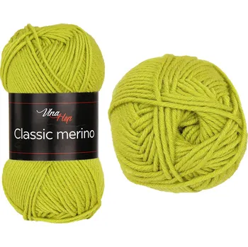 Příze Vlna-hep Příze Classic merino - vlna merino + akryl Classic merino: 61335 Limetková