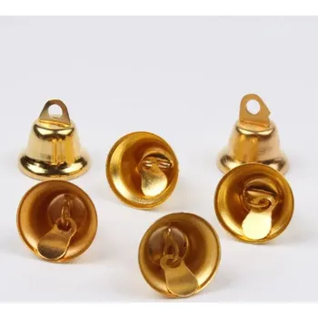 Zvoneček 11 mm, kov, zlatý - zvonivý