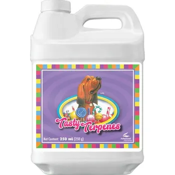 Hnojivo Advanced Nutrients Tasty Terpenes 250 ml, květový stimulátor (Tasty Terpenes je 100% přírodní bio-aktivátor vyrýáběný z řas a rostlin, které obsahují důležité vitamíny, aminokyseliny, sacharidy a další složky nutné pro správnou výživu rostlin.)