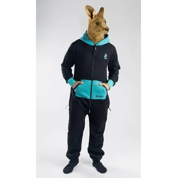 Dámský overall Dupačky black turquoise L - černá