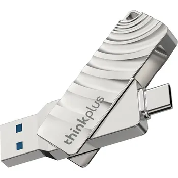 Flash disk 64GB LENOVO 2v1 pro Apple iPhone / iPad / MacBook - USB-C / USB-A - kovový - stříbrný