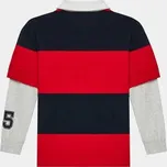 Tommy Hilfiger Mikina Rugby Stripe Polo L/S KB0KB08736 Červená Regular Fit 16Y