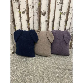 Dekorativní polštářek šedo-béžový teddy polštářek "zajíček"