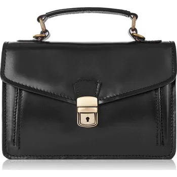 Kabelka Paolo Peruzzi Dámská mini aktovka přes rameno PERUZZI z kůže; černá