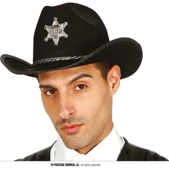 Karnevalový doplněk Fiestas Guirca Pánský kovbojský klobouk s hvězdou
