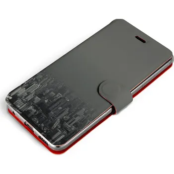 Pouzdro na mobilní telefon Flipové pouzdro Mobiwear na mobil Motorola Moto E22 / E22i - V063P Město v šedém hávu - VÝPRODEJ (Parádní flip obal, kryt, pouzdro Mobiwear na mobilní telefon Motorola Moto E22 / Motorola Moto E22i s motivem V063P Město v šedém hávu)