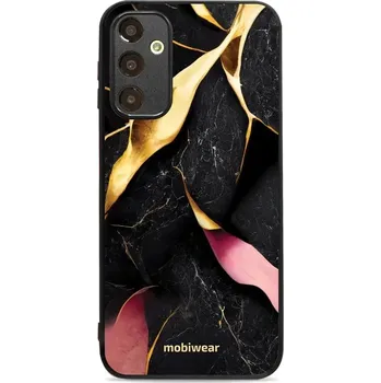 Lesklý kryt Mobiwear Glossy - Samsung Galaxy A25 5G - G021G Černý a zlatavý mramor (Prémiové lesklé pouzdro, obal, kryt Mobiwear Glossy na mobil Samsung Galaxy A25 5G - G021G Černý a zlatavý mramor, materiál Plast + TPU silikon - krytí po všech stranách,)
