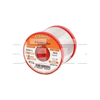 Páječka Trubičková pájka Sn96,5Ag3Cu0,5, HS10 (Ø1,0mm, 500g) - 104000391