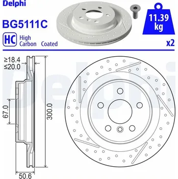 Brzdový systém Brzdový kotouč DELPHI BG5111C