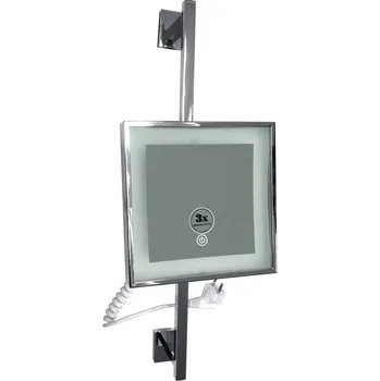 Kosmetické zrcátko Kosmetické zrcátko na tyči s LED osvětlením, 200x200 mm 116501672