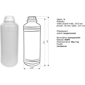 Láhev na motorové oleje, 1L