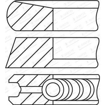 Píst motoru Sada pístních kroužků FEDERAL MOGUL 08-435200-00