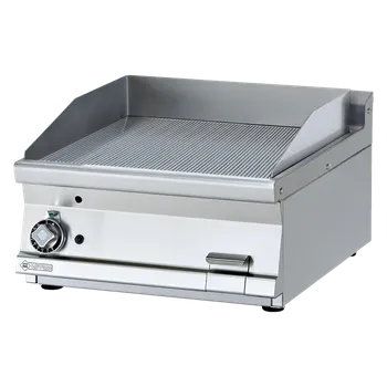 Grilovací deska 56x51 plynová chromovaná rýhovaná bez podestavby | RM - FTRT-76GS