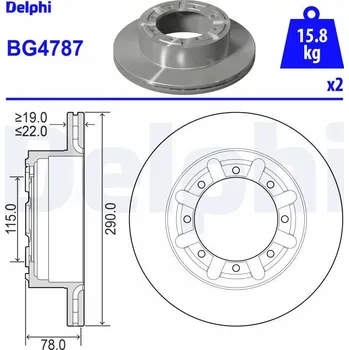 Brzdový kotouč Brzdový kotouč DELPHI BG4787