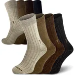 Northman ponožky Dino Merino 4-pack Velikost: 45-47 Hnědé Společenské Merino Ponožky Dino 4-Pack