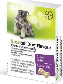 Antiparazitikum pro psa Bayer Drontal Dog Flavour 150/144/50 mg