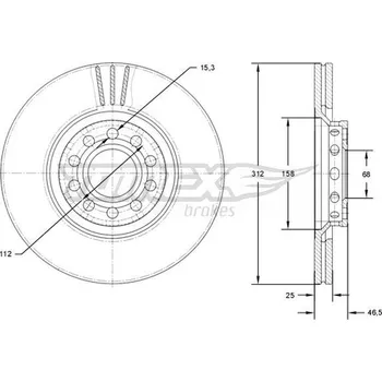 Brzdový kotouč Brzdový kotouč TOMEX Brakes TX 71-97