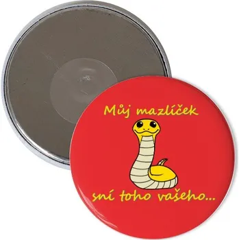 Dekorativní magnet Magnet s potiskem Magnet &quot;Můj mazlíček had&quot;
