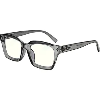 Počítačové brýle GLASSA Blue Light Blocking Glasses PCG 014, +3,50 dio, šedé transparentní