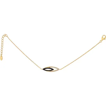 Náramek Pozlacený stříbrný náramek se zirkony a smaltem - AP533-6608