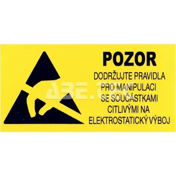 ESD Lepicí štítky - "POZOR", 76x38mm, 10ks/list - 201100095