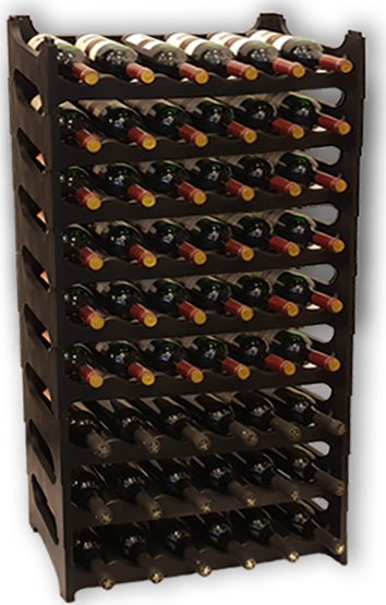 Stojan na víno PL 54 lahví - černý