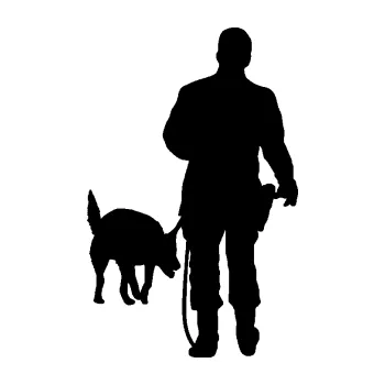Samolepící dekorace SAMOLEPKA Psovod 005 pravá pes na vodítku (01 - černá) NA AUTO, NÁLEPKA, FÓLIE, POLEP, TUNING, VLASTNÍ TEXT, TISK, AUTOSAMOLEPKY.cz, POLEPY, OBRÁZEK, LOGO, SAMOLEPKY