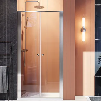 Sprchové dveře Aquatek Family B02 CHROM Sprchové dveře do niky dvoukřídlé, 72-76 x 190cm