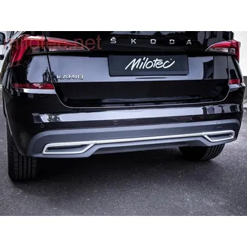 Tuning Dummy – koncovky výfuku s dekor lištou nárazníku, Alu Brush - Škoda Kamiq od r.v. 2019 (Škoda Kamiq od r.v. 2019 )