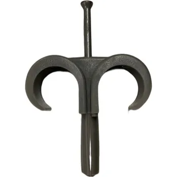 MEPAC kabelový úchyt, dvojitý - hřebík 16 -19 mm, šedý - výprodej