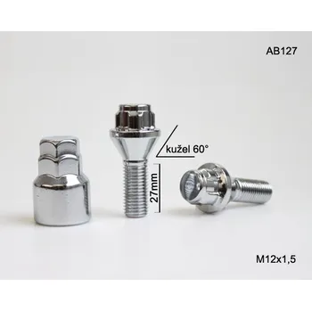 Šroubek na kolo Zajišťovací šrouby M-BLOCKY M12x1,50x27mm kužel, klíč 17/19 (Pojistné šrouby M-BLOCKY)