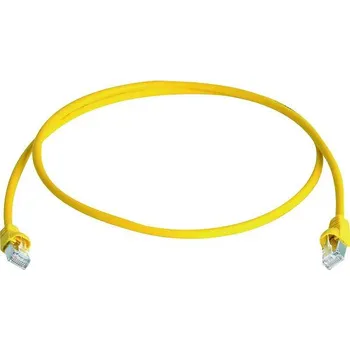 Datový kabel Telegärtner 100009132 RJ45 síťové kabely, propojovací kabely CAT 6A S/FTP 25.00 m žlutá samozhášecí, bez halogenů, UL certifikace 1 ks