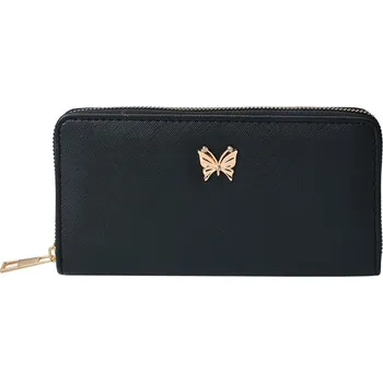 Peněženka Černá dámská peněženka s motýlkem - 19*10 cm