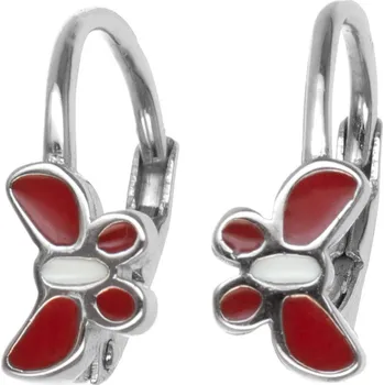 Náušnice Argento 66600 Stříbrné náušnice - motýl