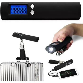 Příslušenství k zavazadlu Digitální váha na zavazadla, powerbanka 2600mAh, baterka, do 50kg ±10g (Cestovní váha na zavazadla + powerbanka)